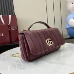 GUCCI GG Milano小號深綠皮革手提包-806016：圖片 3