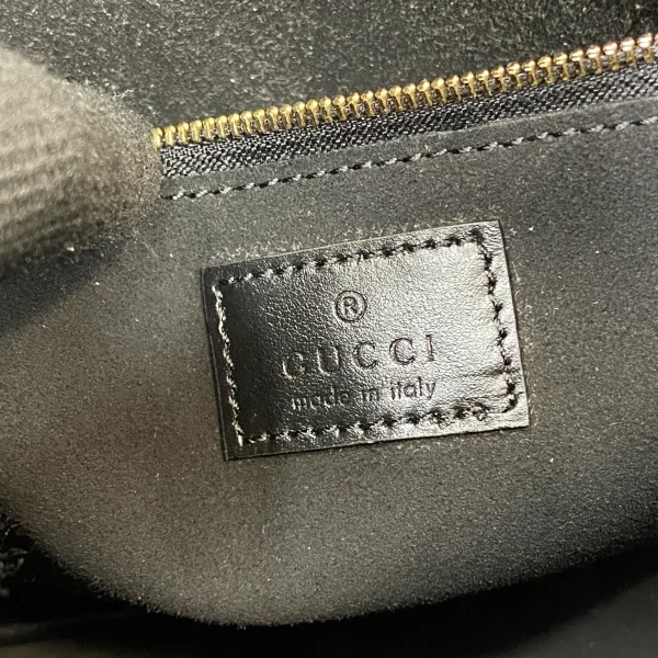 GUCCI GG Emblem大號米棕帆布單肩包-815217：圖片 10