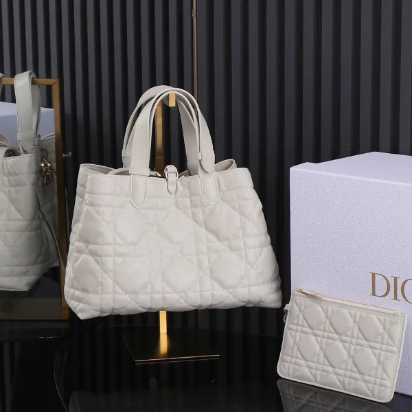 Dior Toujours 奶白色小牛皮肩背包中號MM-M2821：圖片 4