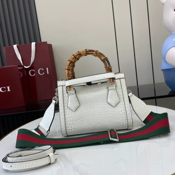 GUCCI Diana迷你粉蟒手提包-702732：圖片 4