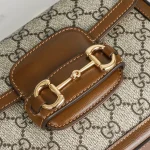 GUCCI Horsebit 1955白皮革斜揹包-658574：圖片 9