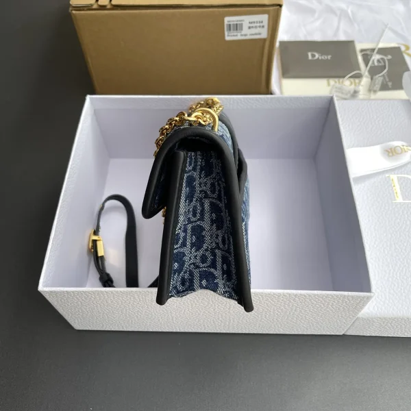 Dior 30 Montaigne 藍色單肩包小號PM-Monta：圖片 5