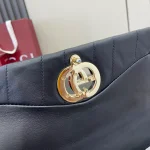 GUCCI GG Milano小號黑色皮革斜背包-806016：圖片 11