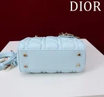 Dior Lady mini 淺藍羊皮斜挎包mini-M0505：圖片 5