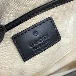 GUCCI Horsebit 1955黑色皮革肩揹包-815205：圖片 10