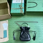 GUCCI Gucci Blondie迷你金色金屬水桶包-760313：圖片 10