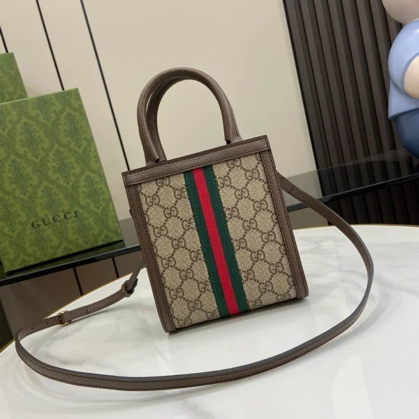 GUCCI Ophidia米棕帆布肩背包-772317：圖片 4