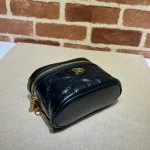 GUCCI GG Quilted黑色絎縫皮革手提包-723770：圖片 5
