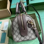 GUCCI GG Supreme小號藍米帆布斜揹包-772061：圖片 5