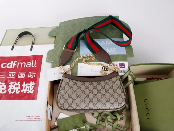 GUCCI Ophidia藍帆布斜挎包-735132：圖片 3