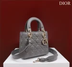 Dior Lady 灰色羊皮斜挎包小號PM-M0538：圖片 2
