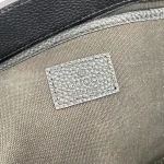GUCCI Signature Elegance天然粒黑色皮革手提包-795349：圖片 10