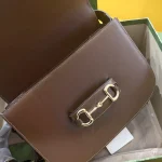 GUCCI 馬銜扣1955馬銜小號黑色皮革斜揹包-602204：圖片 7