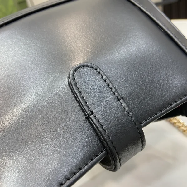 GUCCI Jackie Notte黑色漆皮肩揹包-782889：圖片 8