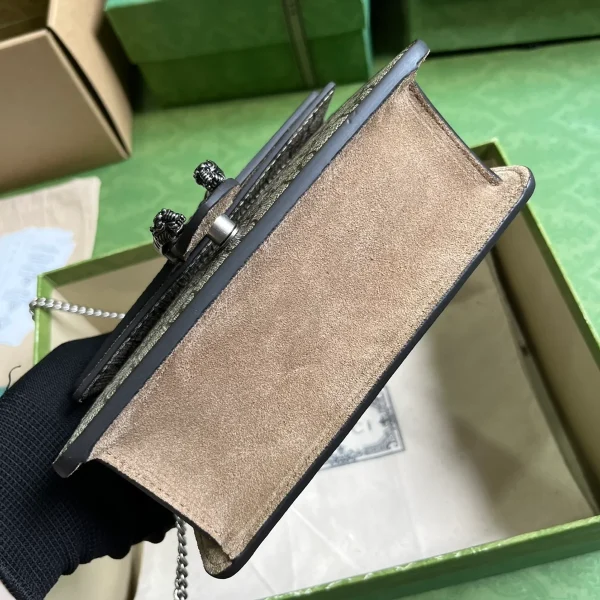 GUCCI Dionysus迷你米棕帆布斜背包-752029：圖片 4