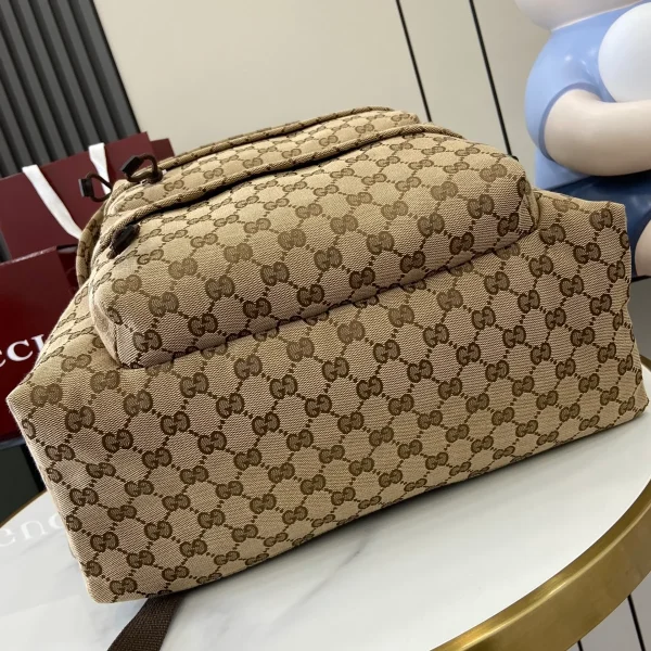 GUCCI Original GG中號米棕帆布後背包-800265：圖片 5
