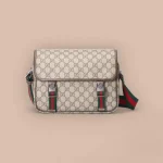 GUCCI GG Supreme中號米棕帆布斜背包-760123