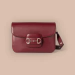 GUCCI Horsebit 1955小號米棕帆布肩揹包-815178