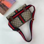 GUCCI Ophidia米棕帆布腰包-752597：圖片 4