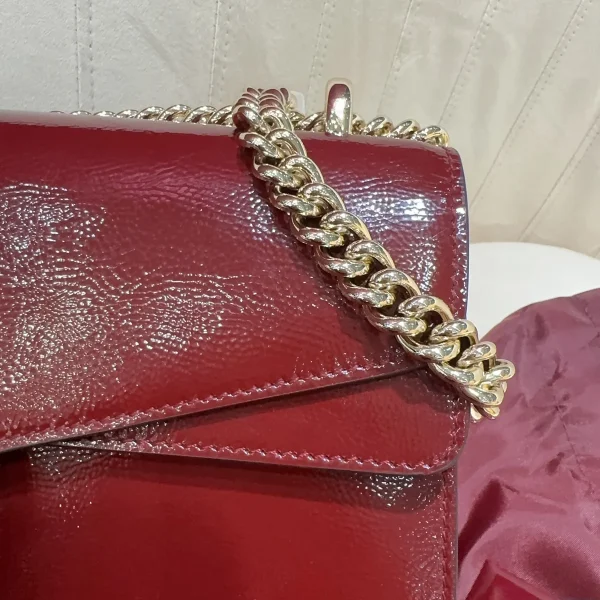 GUCCI Dionysus小號淺灰漆皮肩揹包-795005：圖片 6