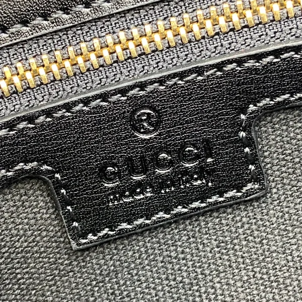 GUCCI Luce黑色帆布肩揹包-786027：圖片 10
