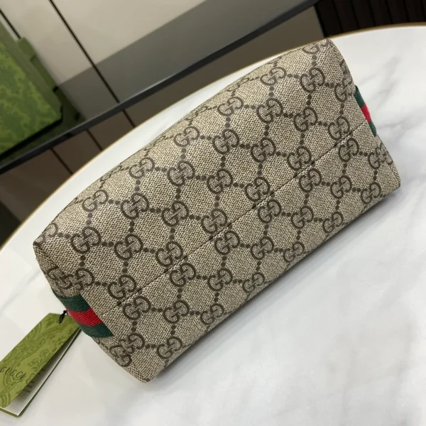 GUCCI Ophidia迷你米棕帆布肩揹包-795170：圖片 5