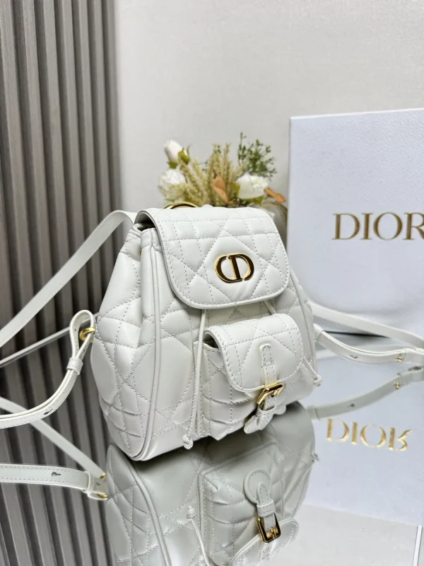 Dior Caro 白色羊皮背包小號PM-M6302：圖片 5
