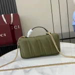 GUCCI GG Milano迷你白色絎縫皮革斜揹包-806017：圖片 4