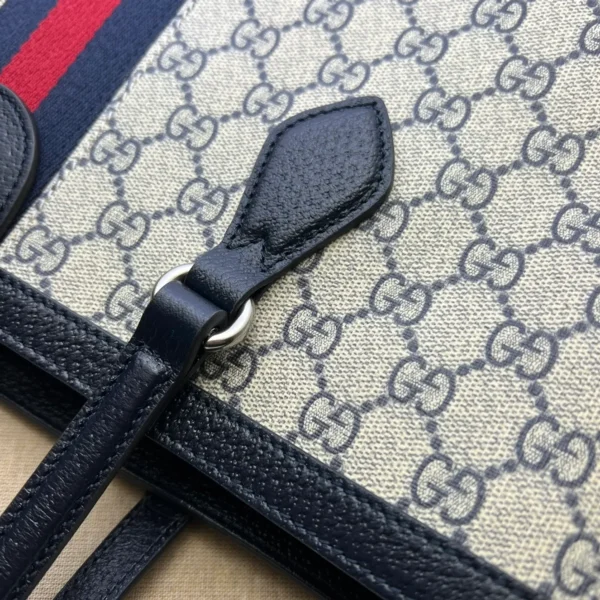 GUCCI Ophidia中號米棕帆布托特包-631685：圖片 6