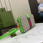 GUCCI Ophidia米棕帆布斜揹包-699439：圖片 3