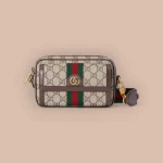 GUCCI Ophidia米棕帆布斜挎包-746308