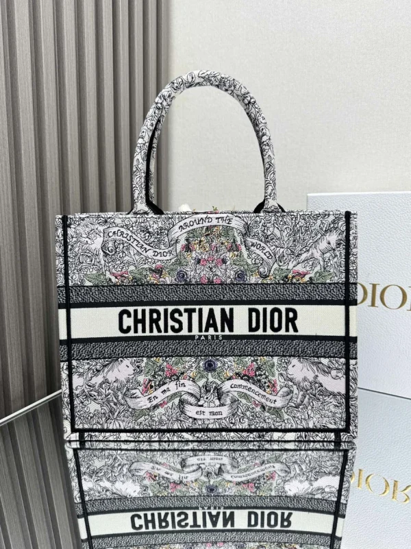 Dior Book 奶白色托特包中號MM-M1296：圖片 2