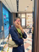 GUCCI Ophidia米棕帆布斜揹包-764961：圖片 2
