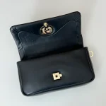 GUCCI GG Milano迷你黑色蓬鬆皮革斜揹包-806017：圖片 9