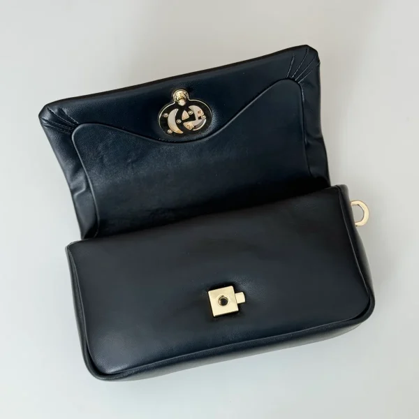 GUCCI GG Milano迷你黑色蓬鬆皮革斜揹包-806017：圖片 9