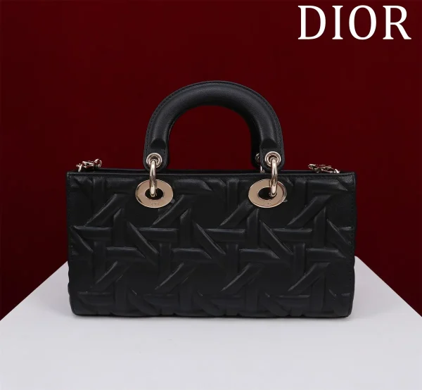 Dior Lady 藍色牛仔布 斜挎包中號MM-M0540：圖片 4