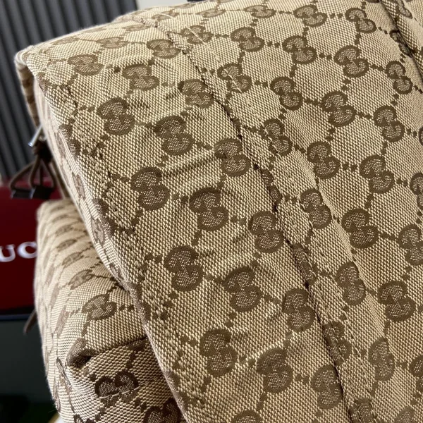 GUCCI Original GG中號米棕帆布後背包-800265：圖片 7