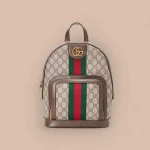 GUCCI Ophidia小號米棕帆布背包-547965