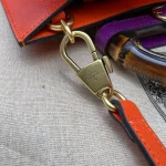 GUCCI Diana小號橙色皮革手提包-702721：圖片 8