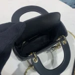 Dior Lady mini 黑色斜挎包mini-M0505：圖片 9