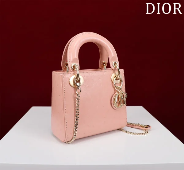 Dior Lady mini 粉色斜挎包mini-M0505：圖片 3