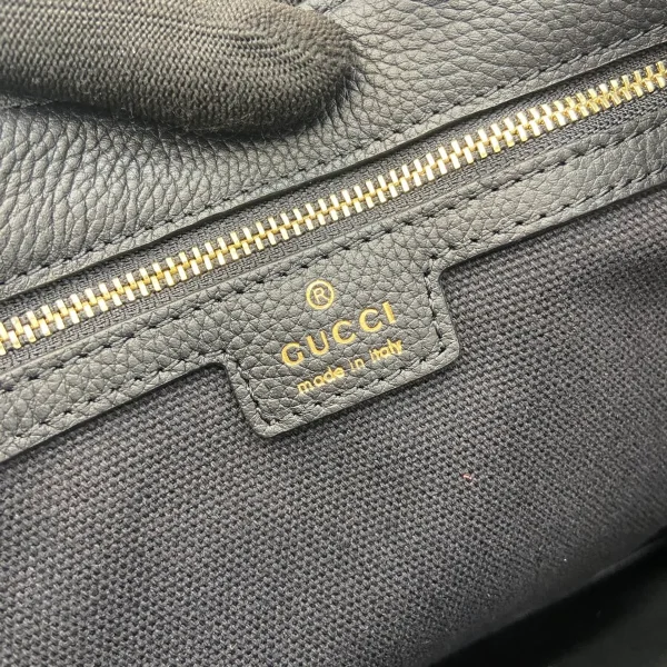 GUCCI Jackie大號黑色粒面斜揹包-813650：圖片 10