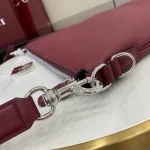 GUCCI Rosso Ancora紅色皮革斜揹包-801887：圖片 5