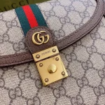 GUCCI Ophidia藍色帆布手提包-651055：圖片 4