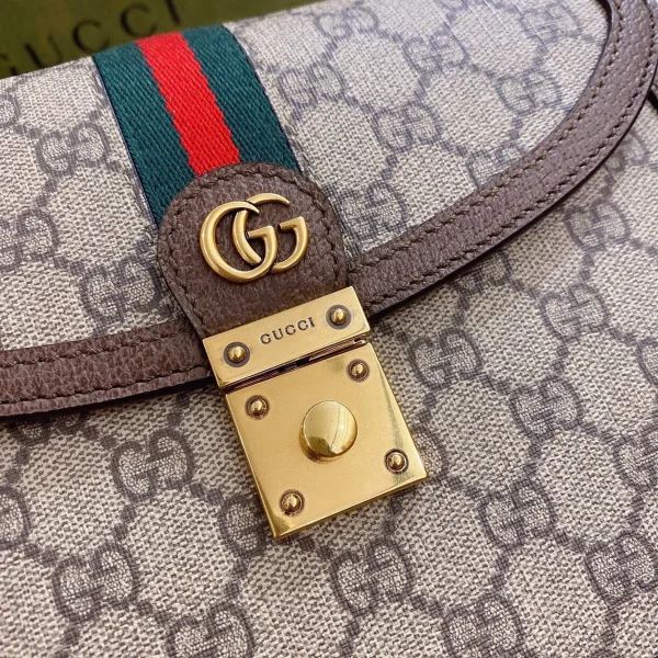 GUCCI Ophidia藍色帆布手提包-651055：圖片 4