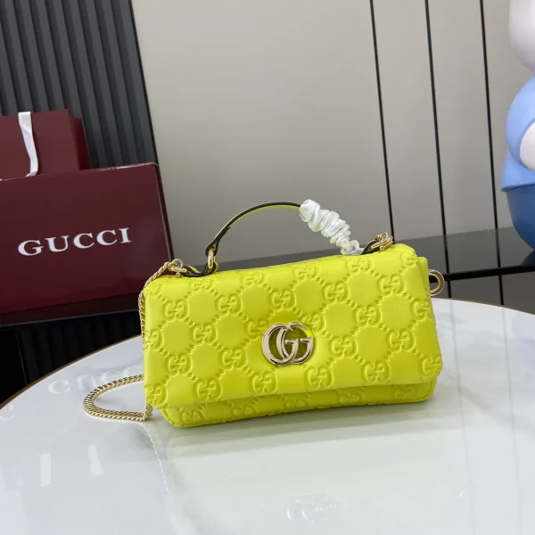 GUCCI GG Milano迷你黑色皮革斜揹包-806017：圖片 2