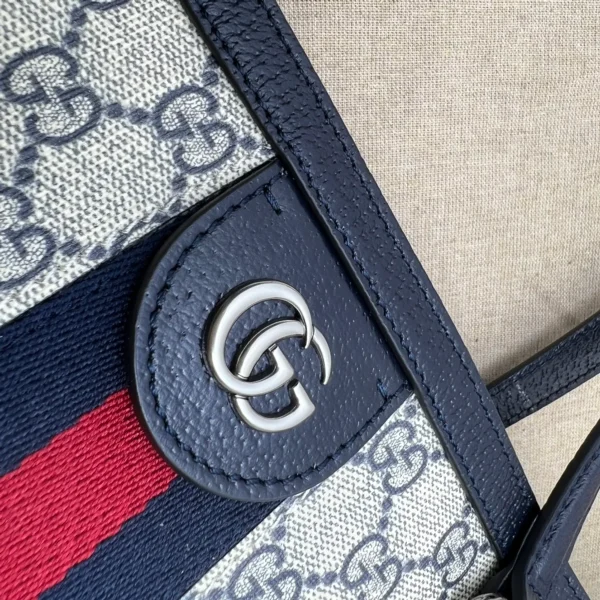 GUCCI Ophidia中號米棕帆布托特包-631685：圖片 5