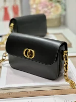 Dior 30 Montaigne 黑色小牛皮斜挎包小號PM-M9260：圖片 3