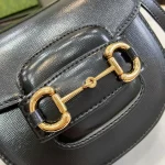GUCCI Horsebit 1955米棕皮革肩揹包-781387：圖片 6