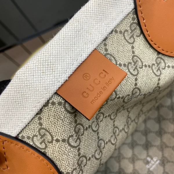 GUCCI Gucci Lido中號米棕帆布手挽包-772176：圖片 10